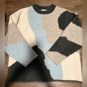 Crescent Crewneck Sweater - Black, Gray, Blue